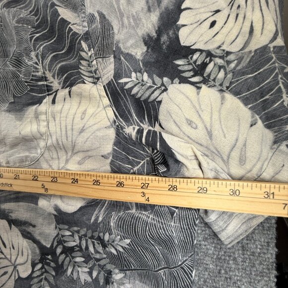 Tommy Bahama 3XL Silk Polyester Short Sleeve Floral Gray Vacation Mens Beach - Picture 7 of 16